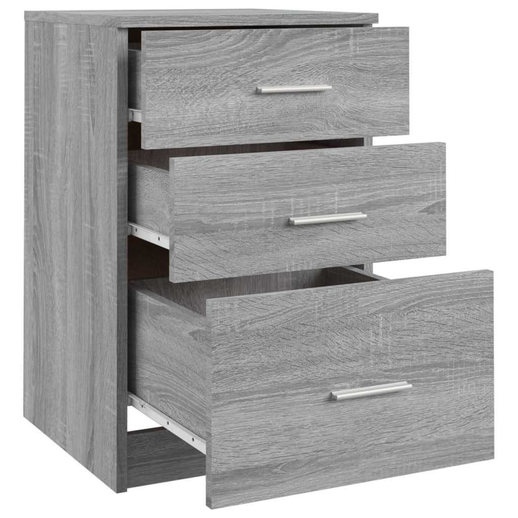 Table de chevet Sonoma gris 40x40x63 cm Bois d'ingénierie - XIOS