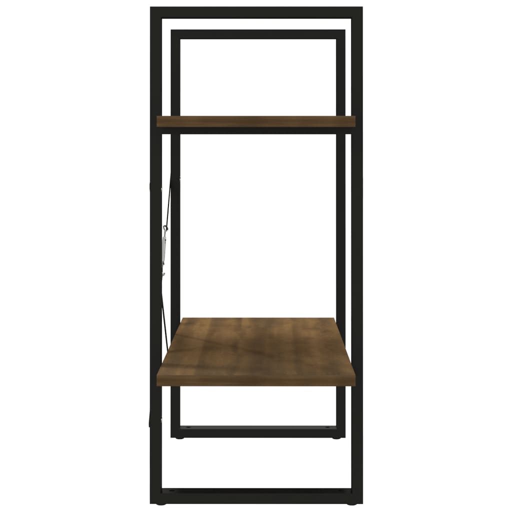 Bibliothèque 2 niveaux Chêne brun 60x30x70 cm Bois d'ingénierie - XIOS