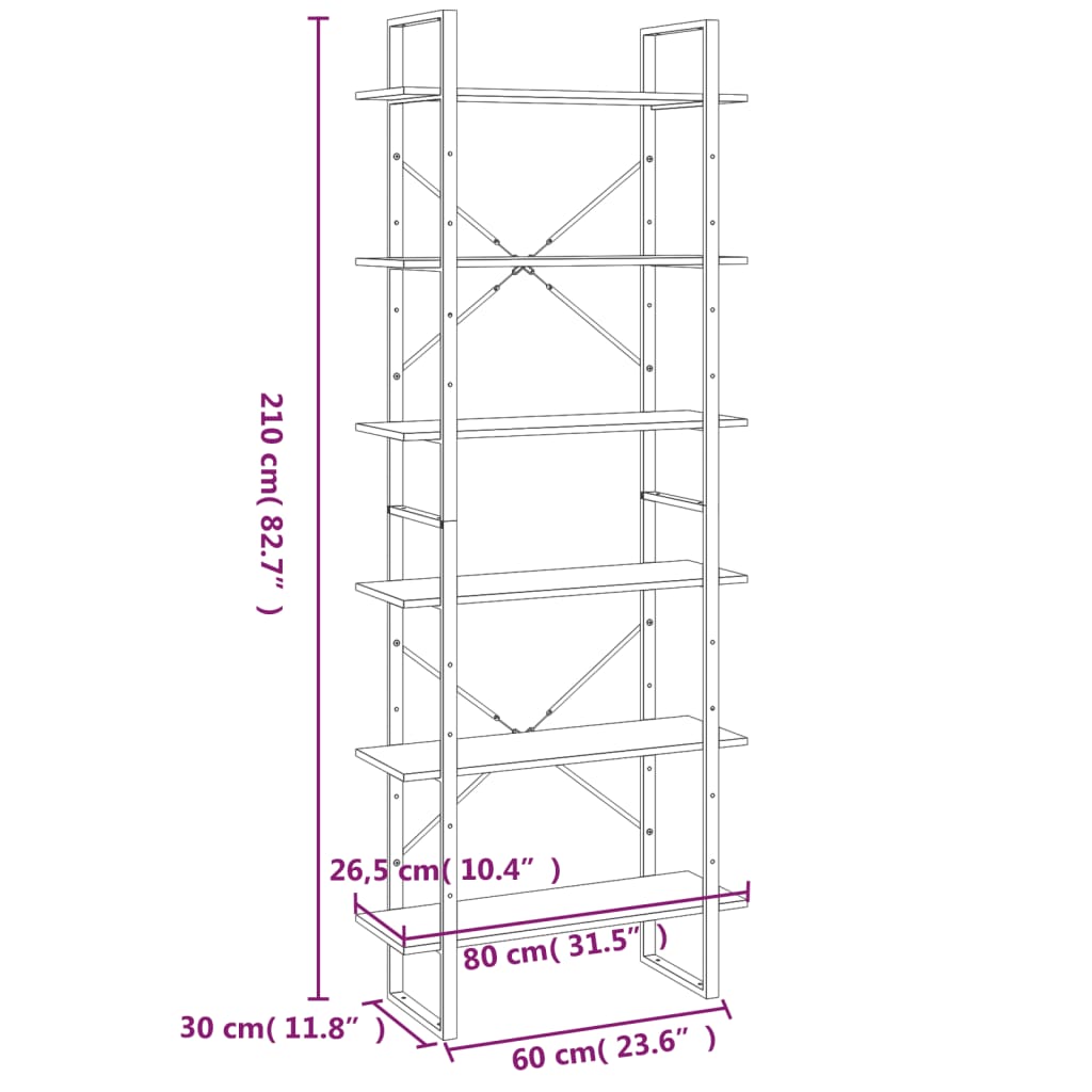 Armoire haute Sonoma gris 80x30x210 cm Bois d'ingénierie - XIOS