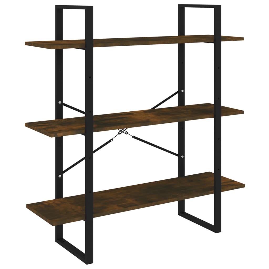 Bibliothèque Chêne fumé 100x30x105 cm Bois d'ingénierie - XIOS