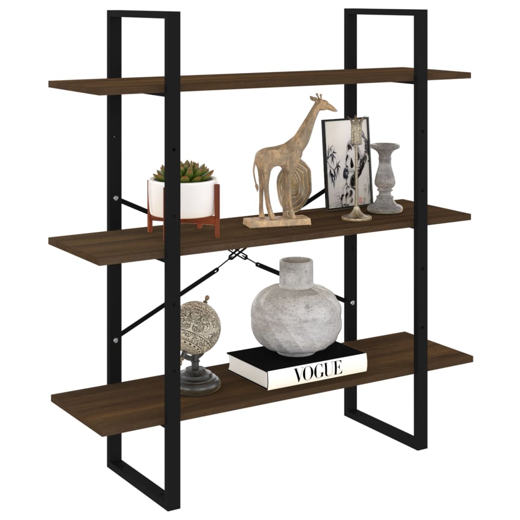 Bibliothèque Chêne fumé 100x30x105 cm Bois d'ingénierie - XIOS