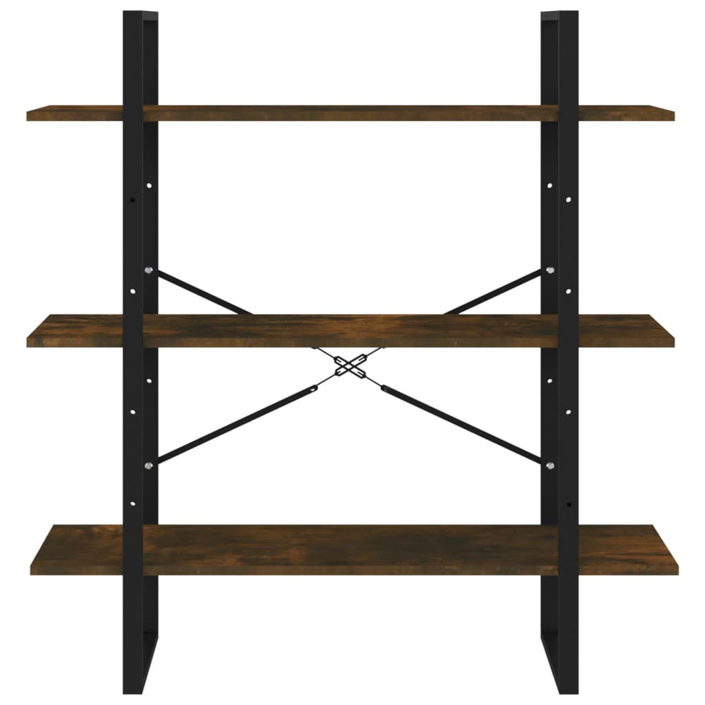 Bibliothèque Chêne fumé 100x30x105 cm Bois d'ingénierie - XIOS