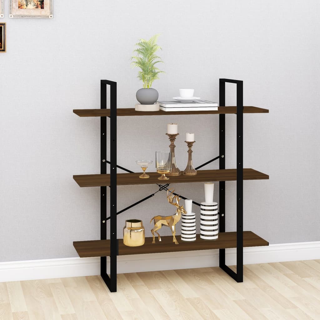 Bibliothèque Chêne marron 100x30x105 cm Bois d'ingénierie - XIOS