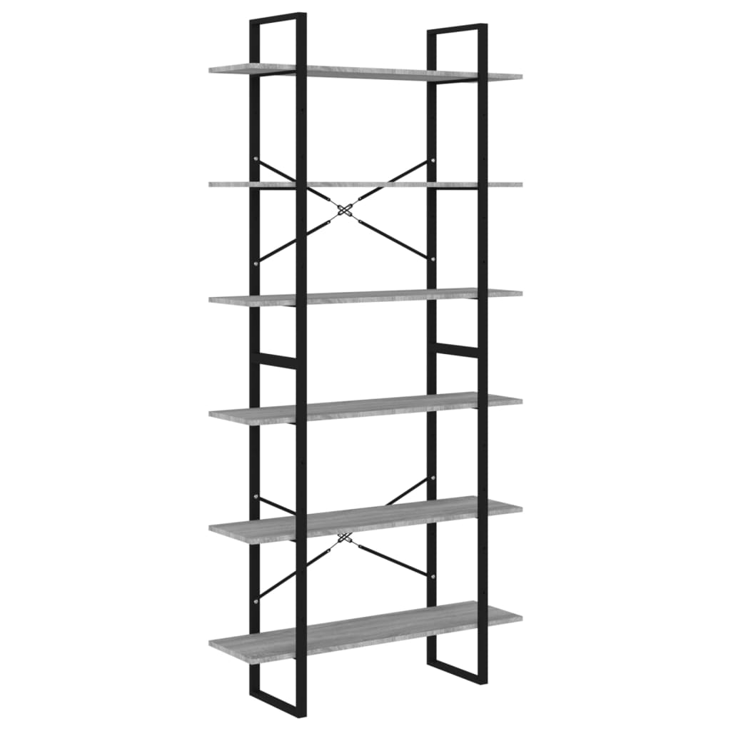 Armoire haute Sonoma gris 100x30x210 cm Bois d'ingénierie - XIOS