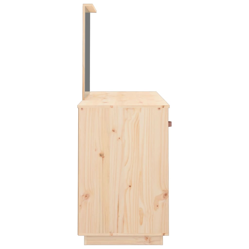 Ensemble de coiffeuse avec miroir Bois de pin solide Coiffeuses vidaXL