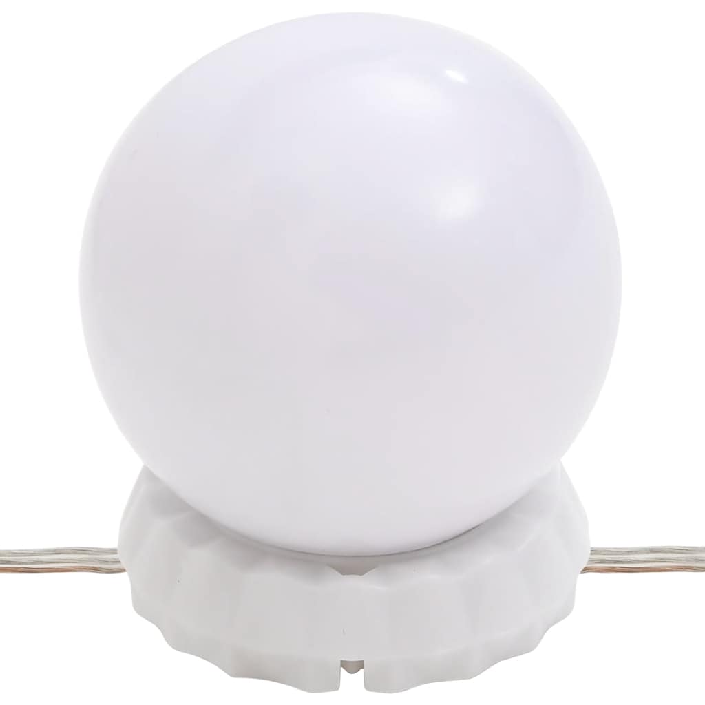 Ensemble de coiffeuse avec LED Blanc Bois de pin solide - XIOS