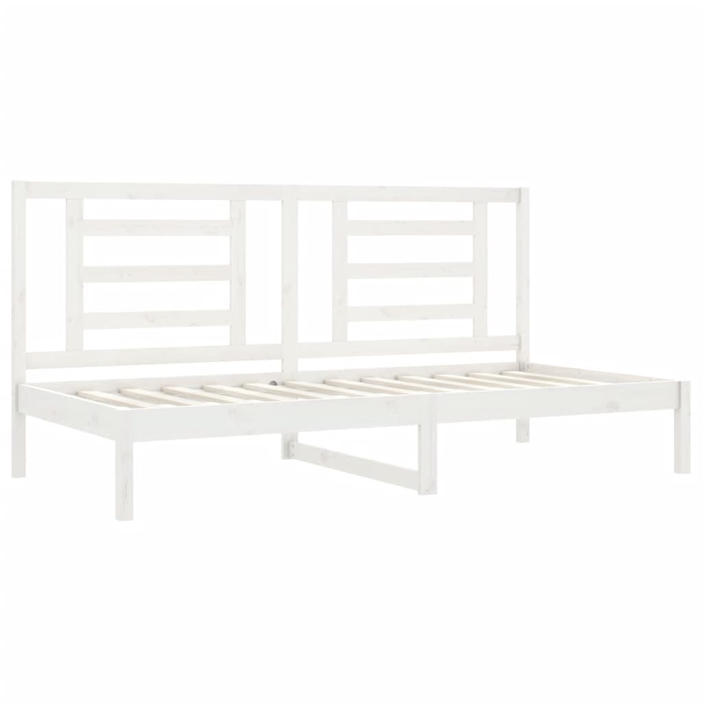 Lit de jour sans matelas blanc 90x200 cm bois de pin massif - XIOS