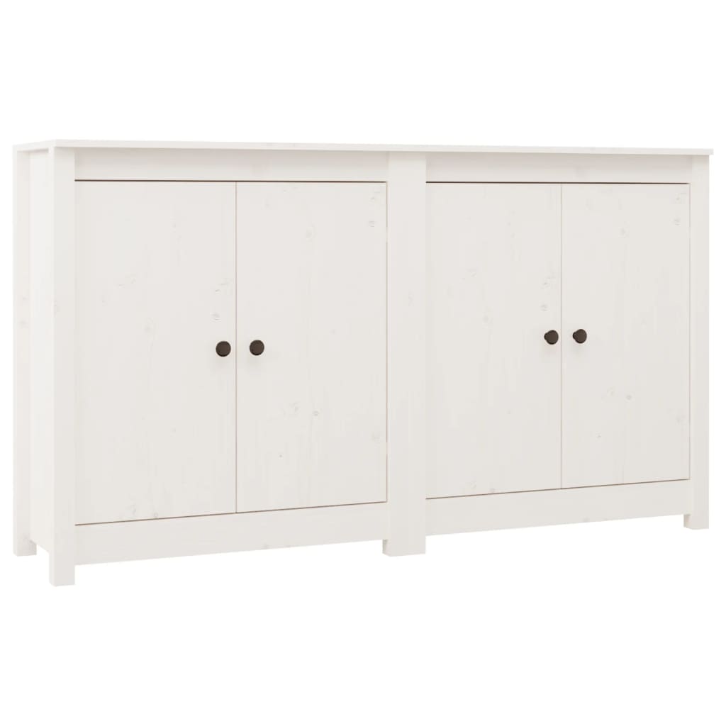 Buffets 2 pcs blanc 70x35x80 cm bois massif de pin - XIOS