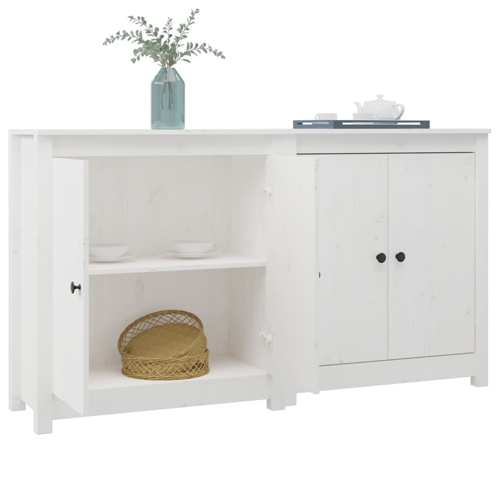 Buffets 2 pcs blanc 70x35x80 cm bois massif de pin - XIOS