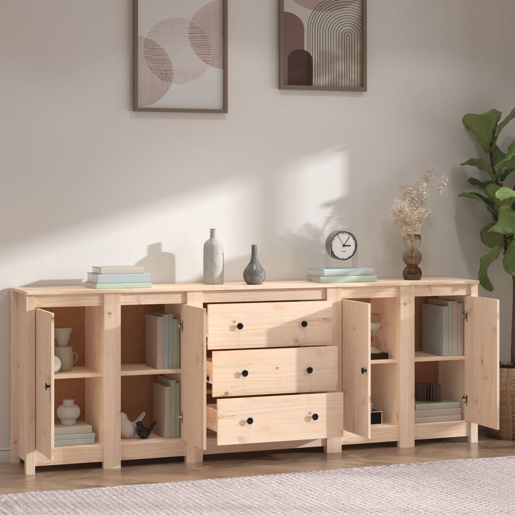 Buffet 230x35x80 cm Bois massif de pin - XIOS