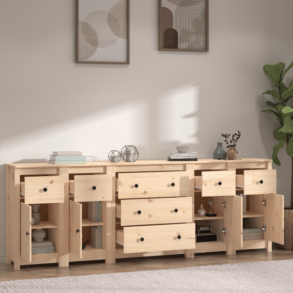 Buffet 230x35x80 cm Bois massif de pin - XIOS