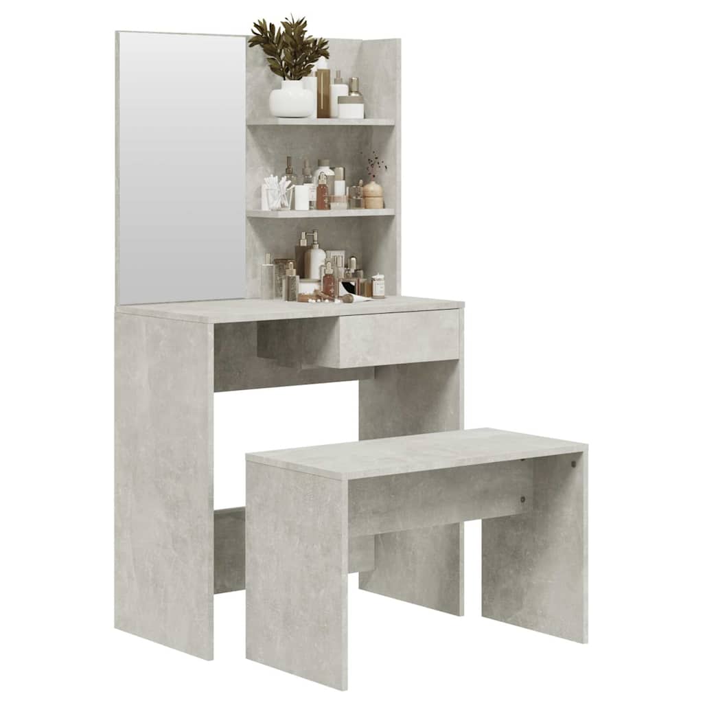 Ensemble de coiffeuse Gris béton 74,5x40x141 cm - XIOS