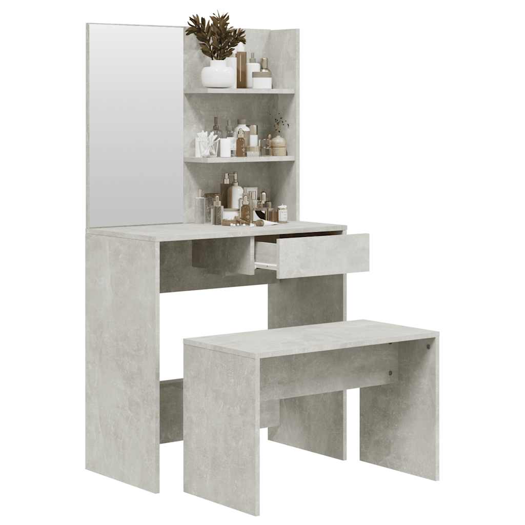 Ensemble de coiffeuse Gris béton 74,5x40x141 cm - XIOS