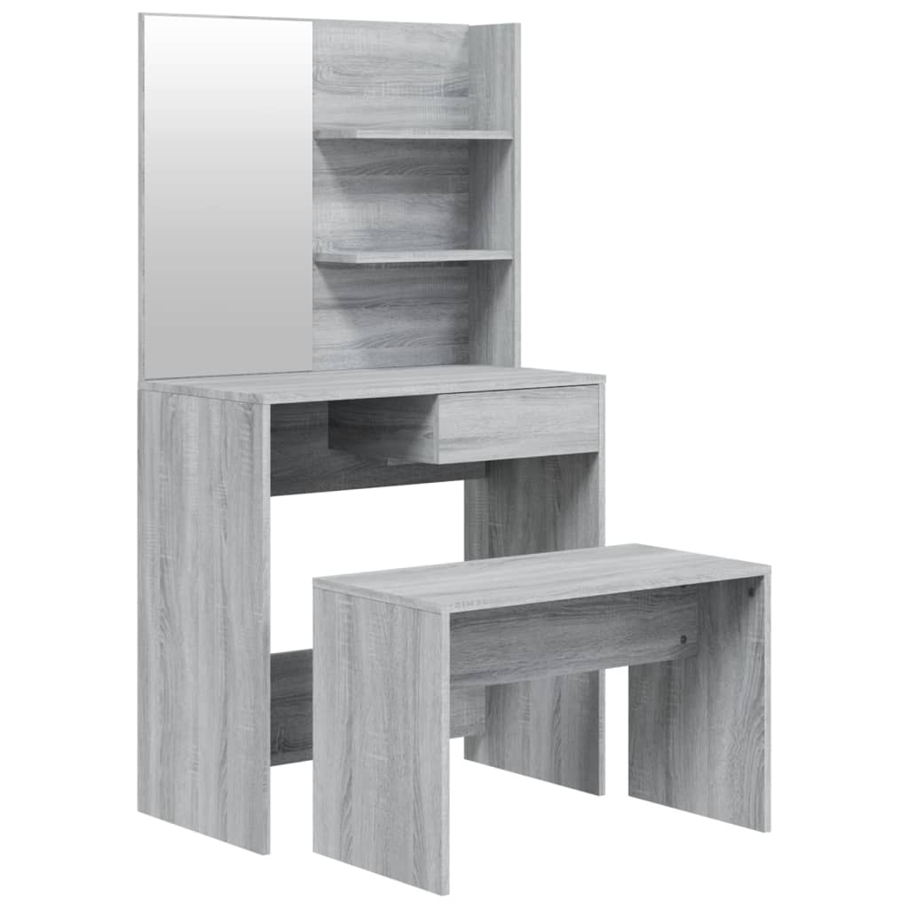 Ensemble de coiffeuse Sonoma gris 74,5x40x141 cm - XIOS
