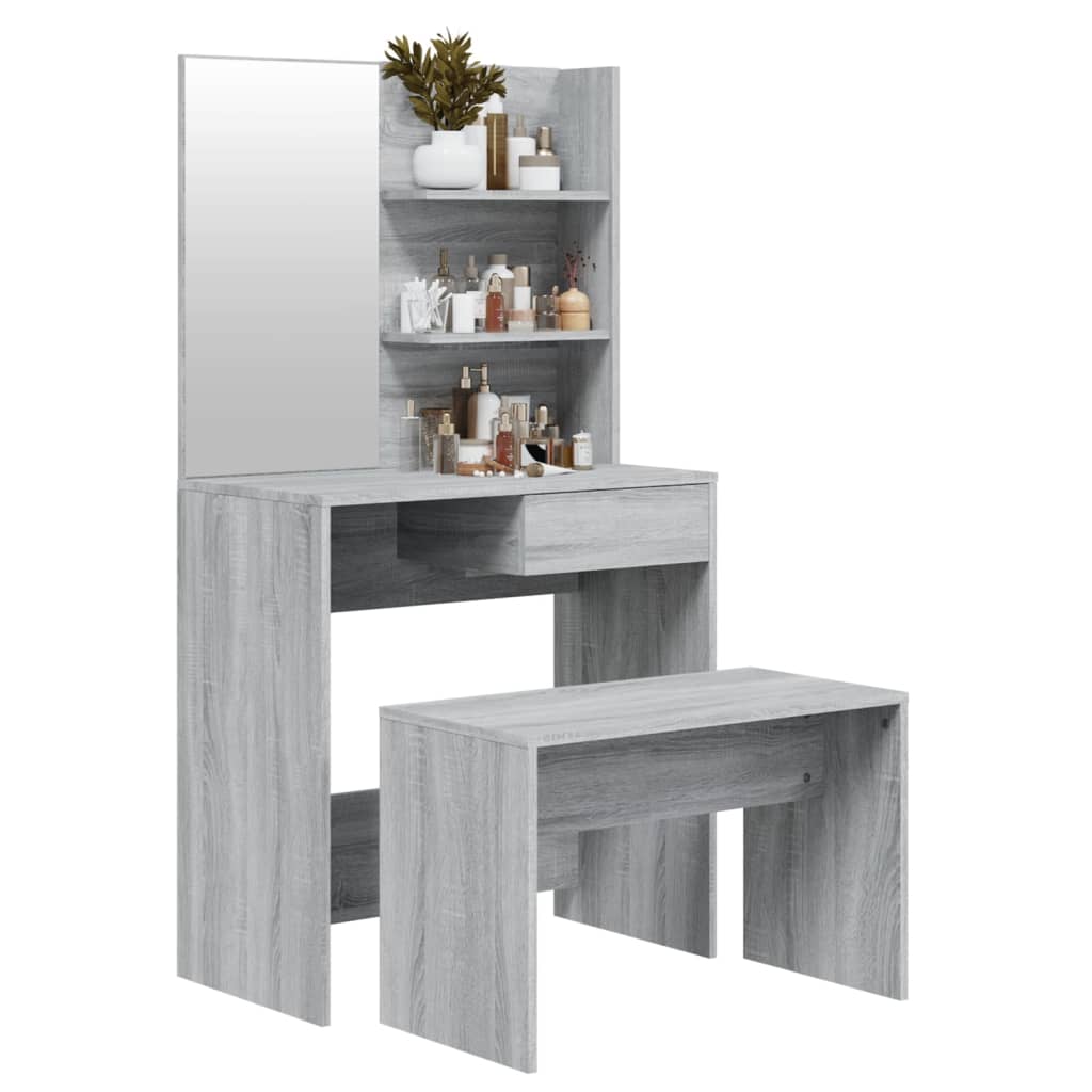 Ensemble de coiffeuse Sonoma gris 74,5x40x141 cm - XIOS