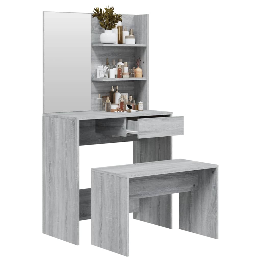Ensemble de coiffeuse Sonoma gris 74,5x40x141 cm - XIOS