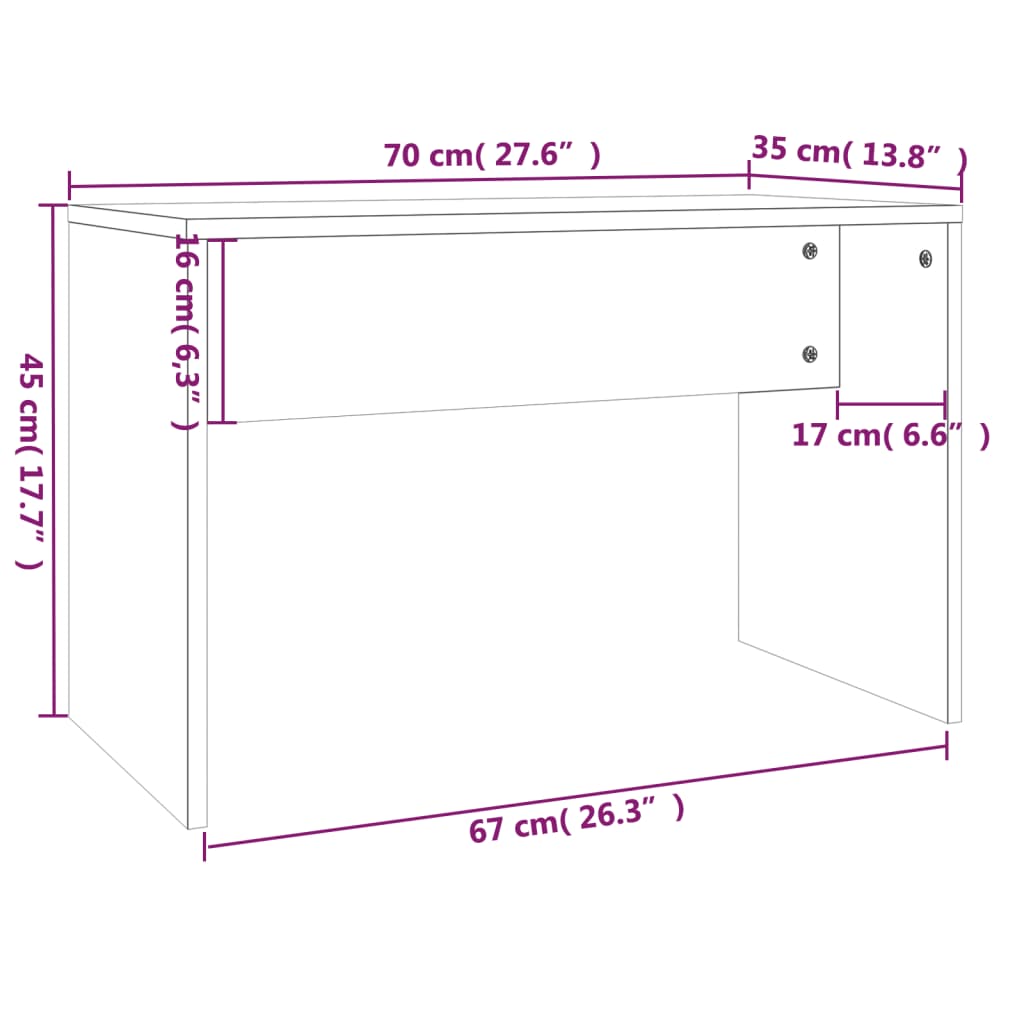 Ensemble de coiffeuse Sonoma gris 74,5x40x141 cm - XIOS