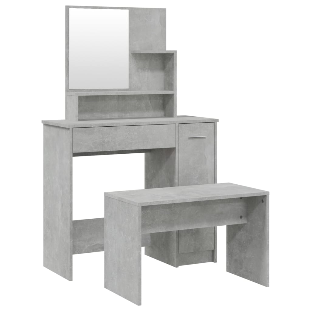 Ensemble de coiffeuse Gris béton 86,5x35x136 cm - XIOS