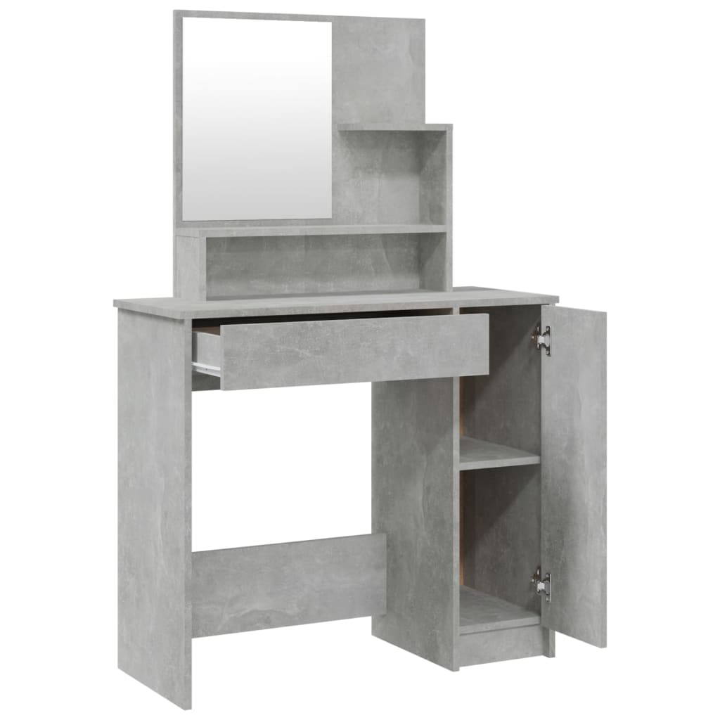 Ensemble de coiffeuse Gris béton 86,5x35x136 cm - XIOS