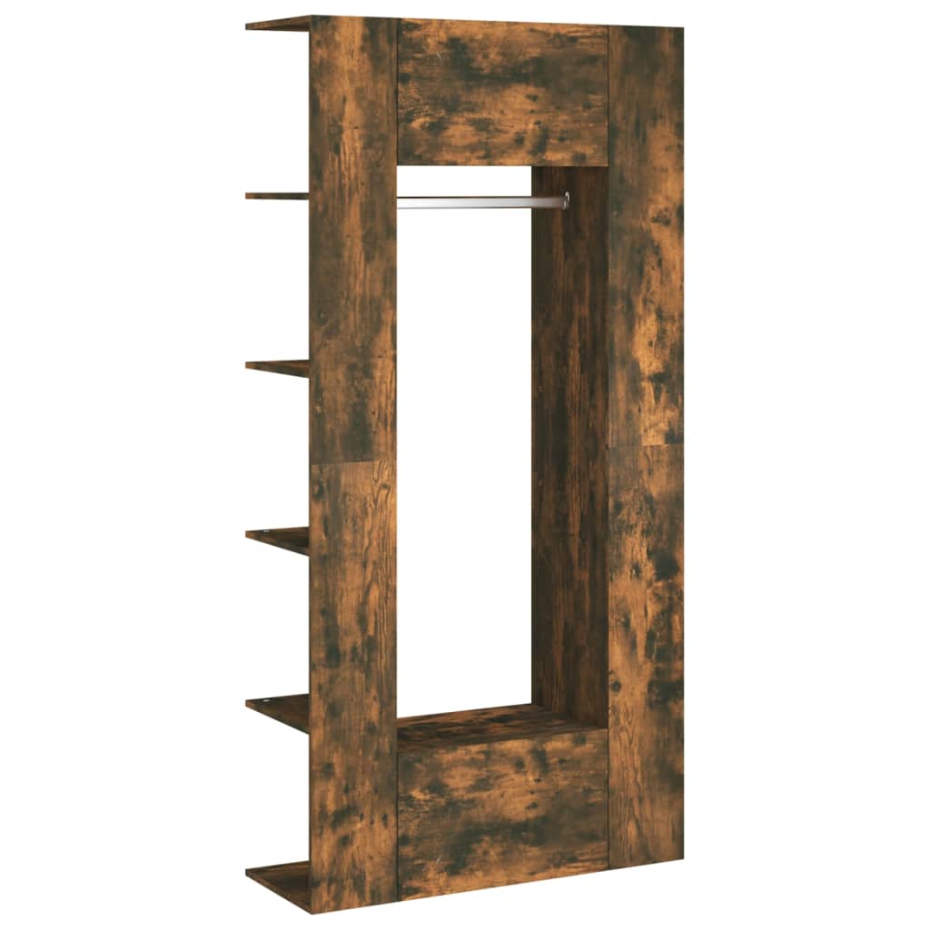 Armoires de couloir 2 pcs chêne fumé bois d'ingénierie