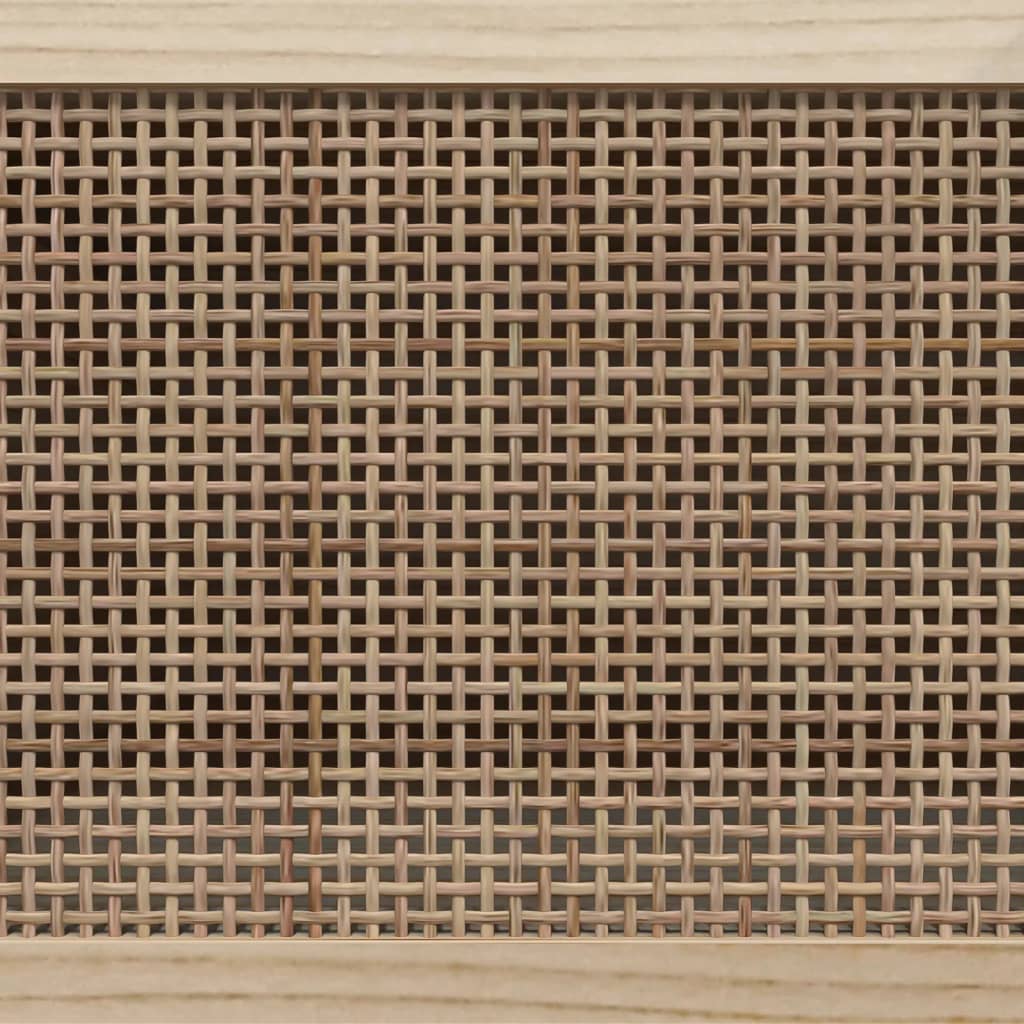 Buffet Marron 60x30x70 cm Bois de pin massif et rotin naturel - XIOS