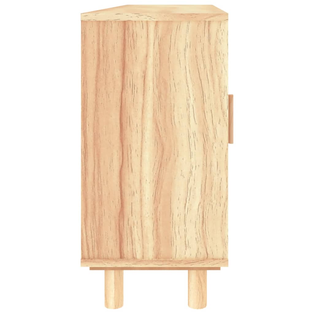 Buffet Marron 105x30x60 cm Bois de pin massif et rotin naturel - XIOS