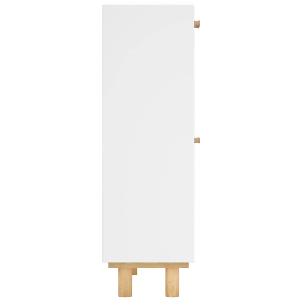 Armoire à chaussures Blanc 52x25x80 cm Bois d'ingénierie/rotin - XIOS