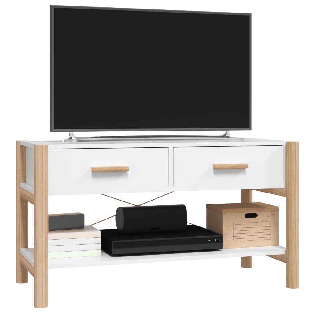 Meuble TV Blanc 82x38x45 cm Bois d'ingénierie - XIOS