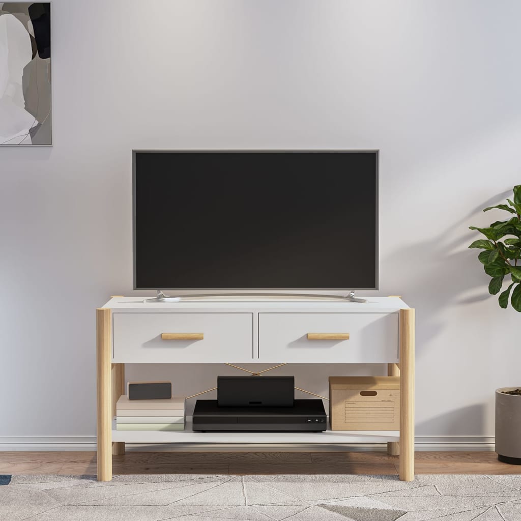 Meuble TV Blanc 82x38x45 cm Bois d'ingénierie - XIOS