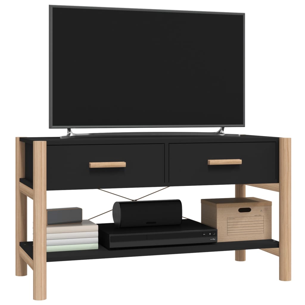 Meuble TV Noir 82x38x45 cm Bois d'ingénierie - XIOS