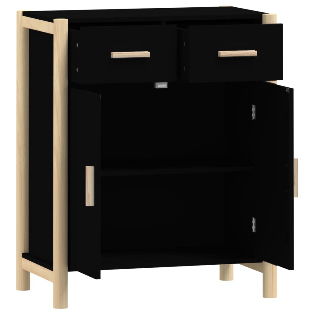 Buffet Noir 62x38x75 cm Bois d'ingénierie - XIOS