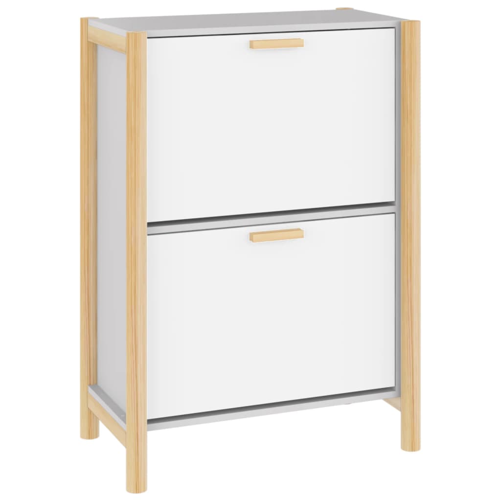 Armoire à chaussures Blanc 57,5x33x80 cm Bois d'ingénierie - XIOS