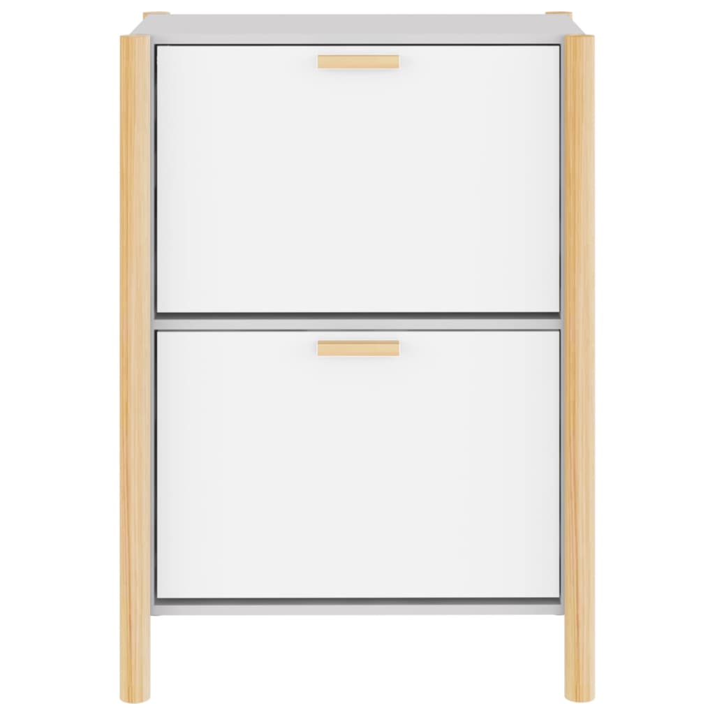 Armoire à chaussures Blanc 57,5x33x80 cm Bois d'ingénierie - XIOS