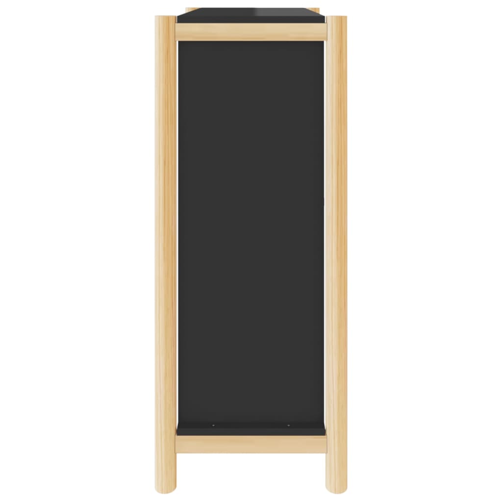 Armoire à chaussures Noir 57,5x33x80 cm Bois d'ingénierie - XIOS