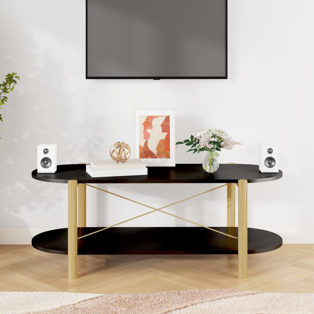 Table basse Noir 110x48x40 cm Bois d'ingénierie - XIOS