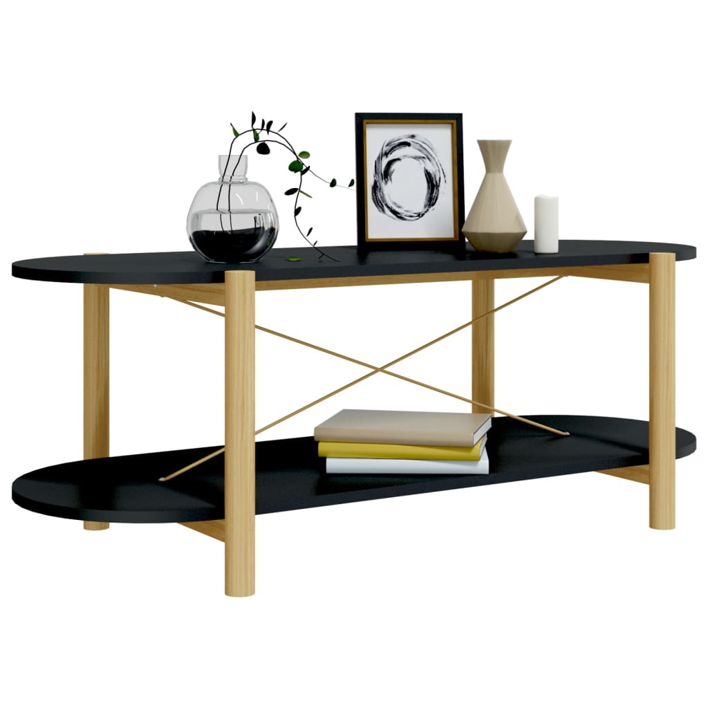 Table basse Noir 110x48x40 cm Bois d'ingénierie - XIOS
