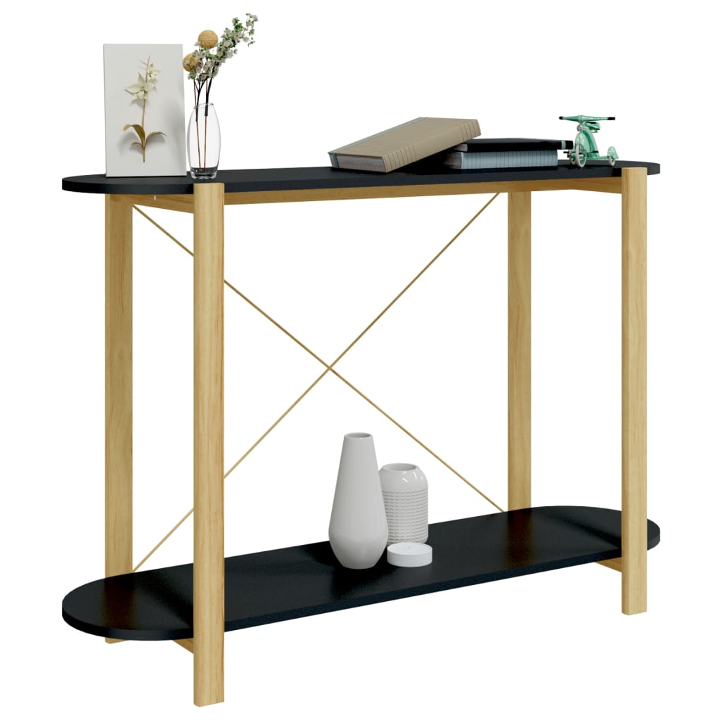 Table console Noir 110x38x75 cm Bois d'ingénierie - XIOS