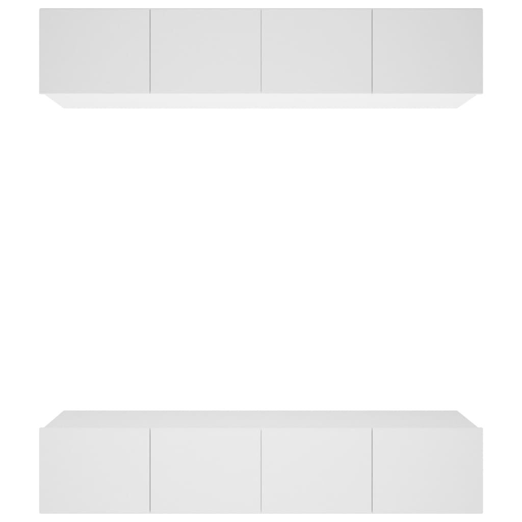 Meubles TV 4 pcs blanc 80x30x30 cm bois d'ingénierie - XIOS