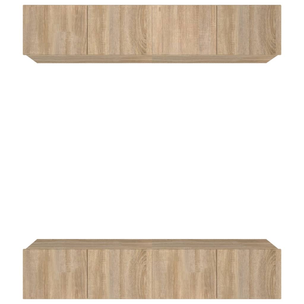 Meubles TV 4 pcs chêne sonoma 80x30x30 cm bois d'ingénierie - XIOS