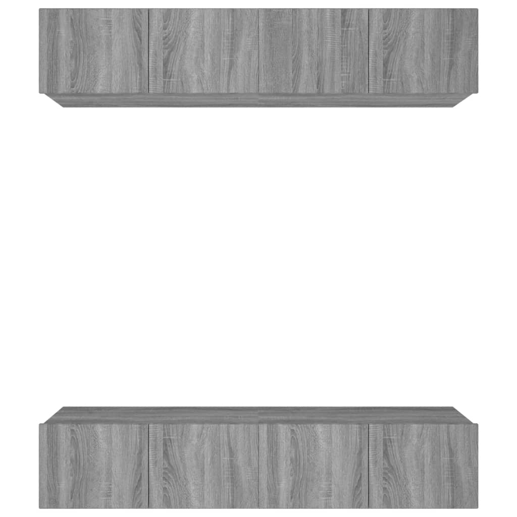 Meubles TV 4 pcs sonoma gris 80x30x30 cm bois d'ingénierie - XIOS