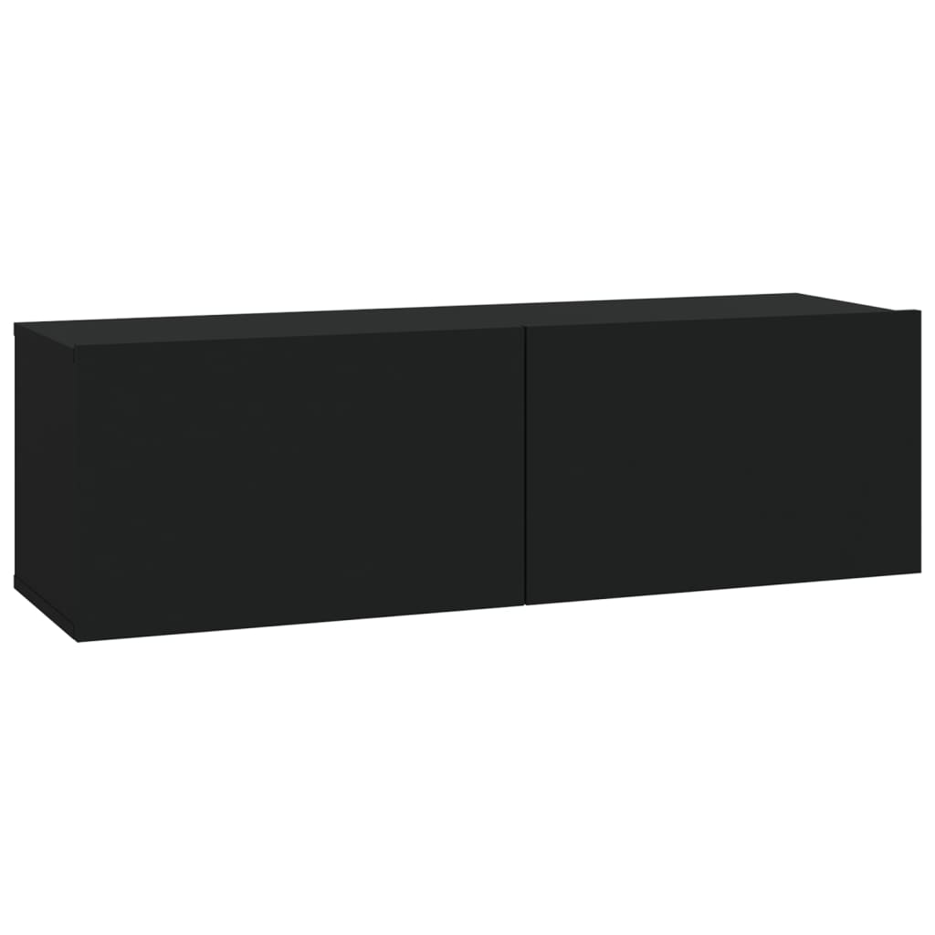 Meubles TV muraux 4 pcs Noir 100x30x30 cm Meubles TV vidaXL   