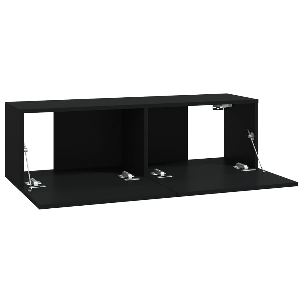 Meubles TV muraux 4 pcs Noir 100x30x30 cm Meubles TV vidaXL   