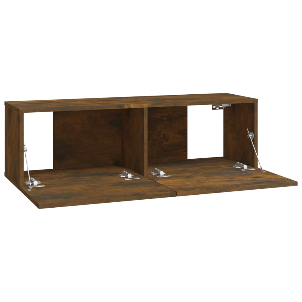 Meubles TV muraux 4 pcs chêne fumé 100x30x30 cm - XIOS