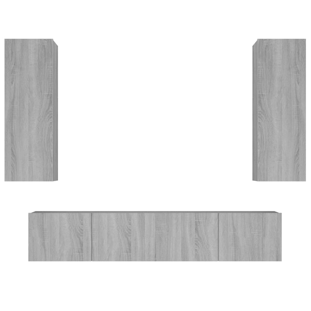 Ensemble de meubles TV 4 pcs Sonoma gris Bois d'ingénierie - XIOS