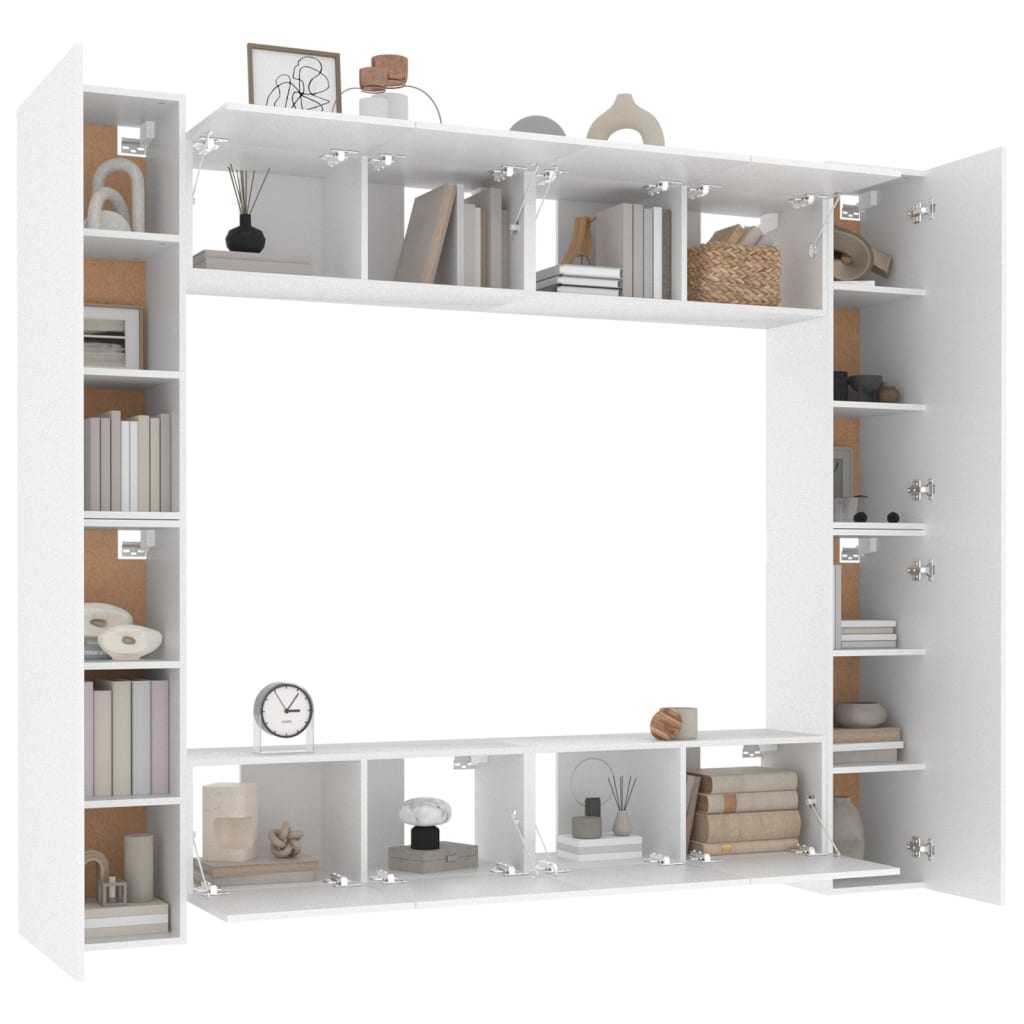Ensemble de meubles TV 8 pcs Blanc Bois d'ingénierie - XIOS