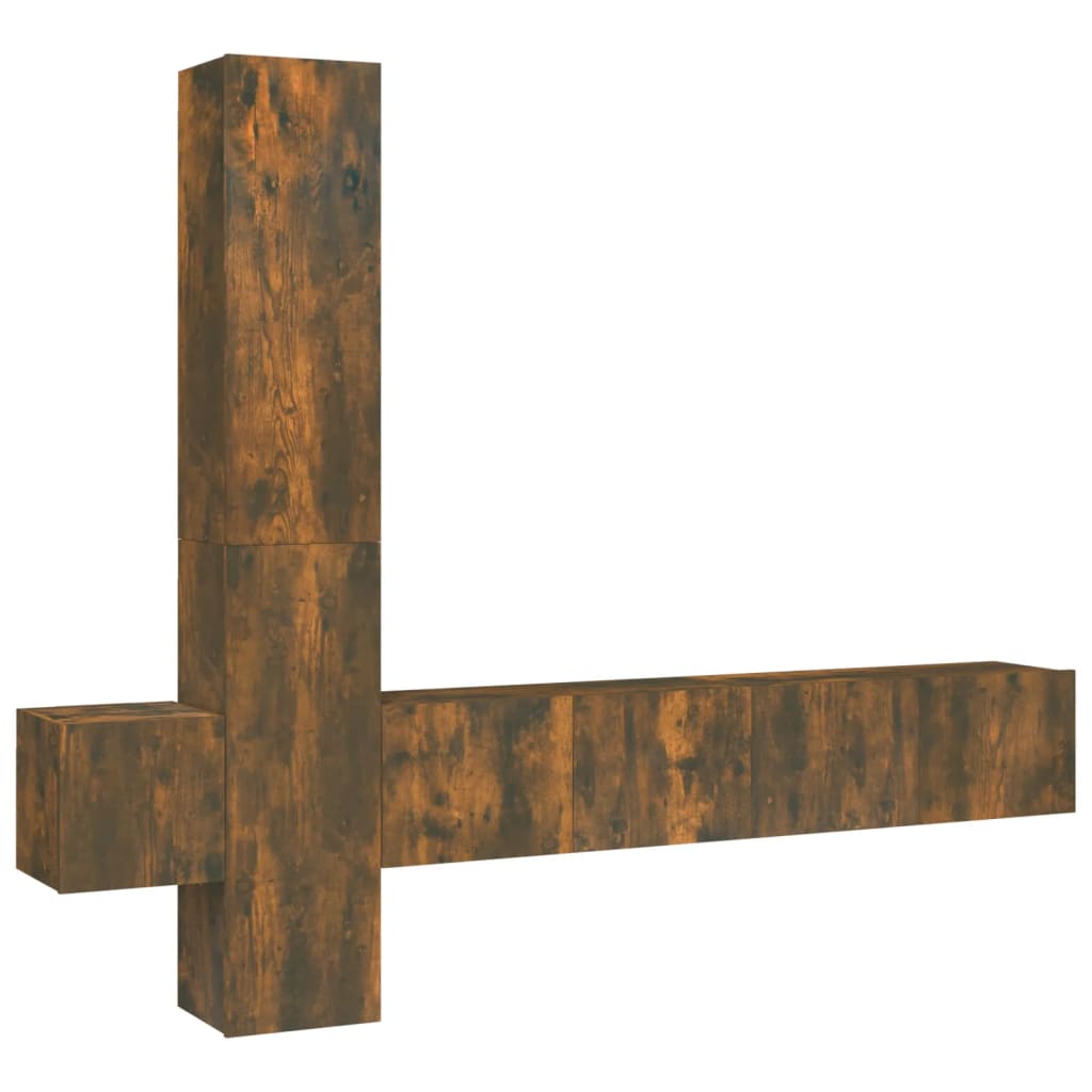 Ensemble de meubles TV 5 pcs Chêne fumé Bois d'ingénierie - XIOS