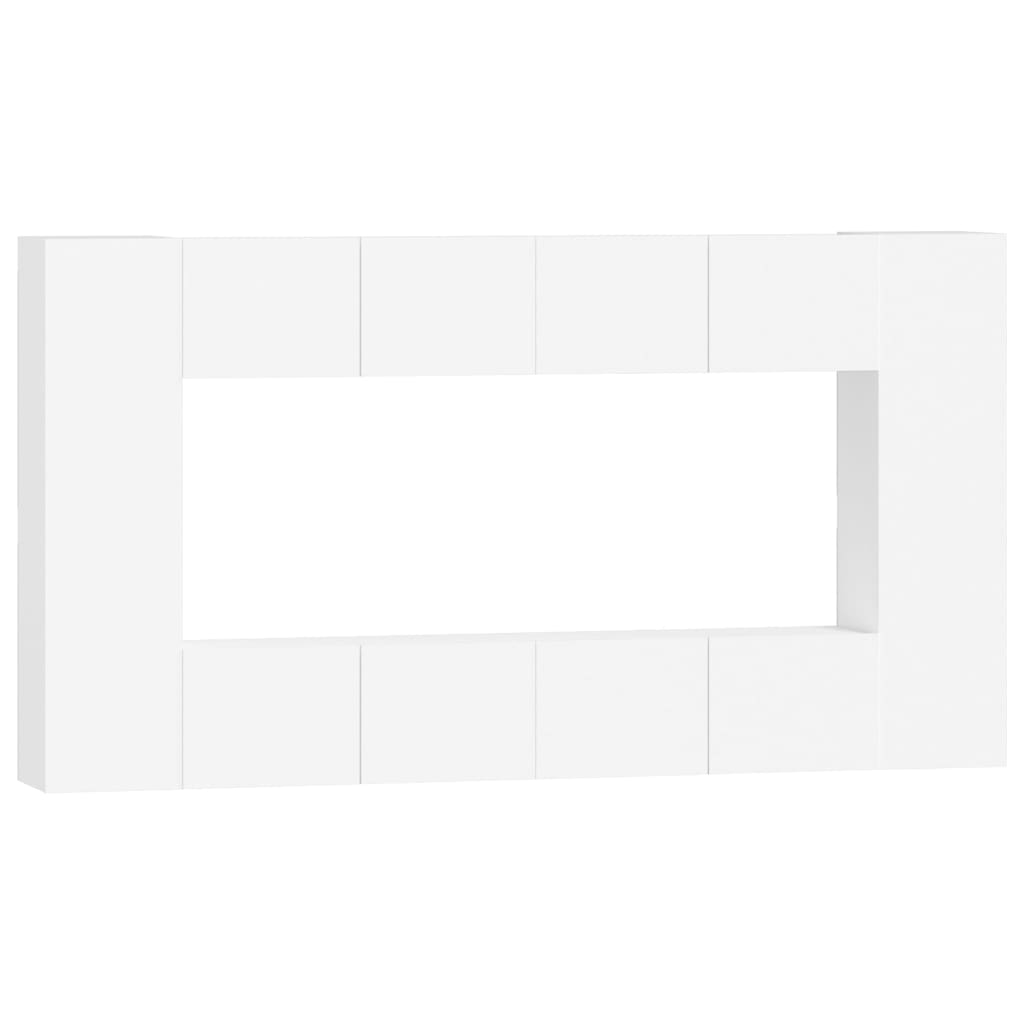 Ensemble de meubles TV 8 pcs Blanc Bois d'ingénierie - XIOS