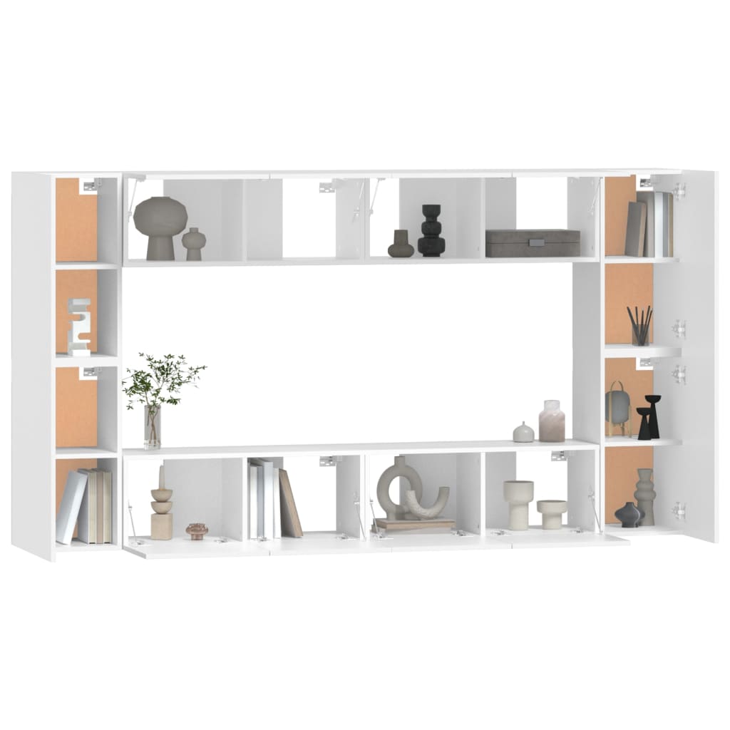 Ensemble de meubles TV 8 pcs Blanc Bois d'ingénierie - XIOS