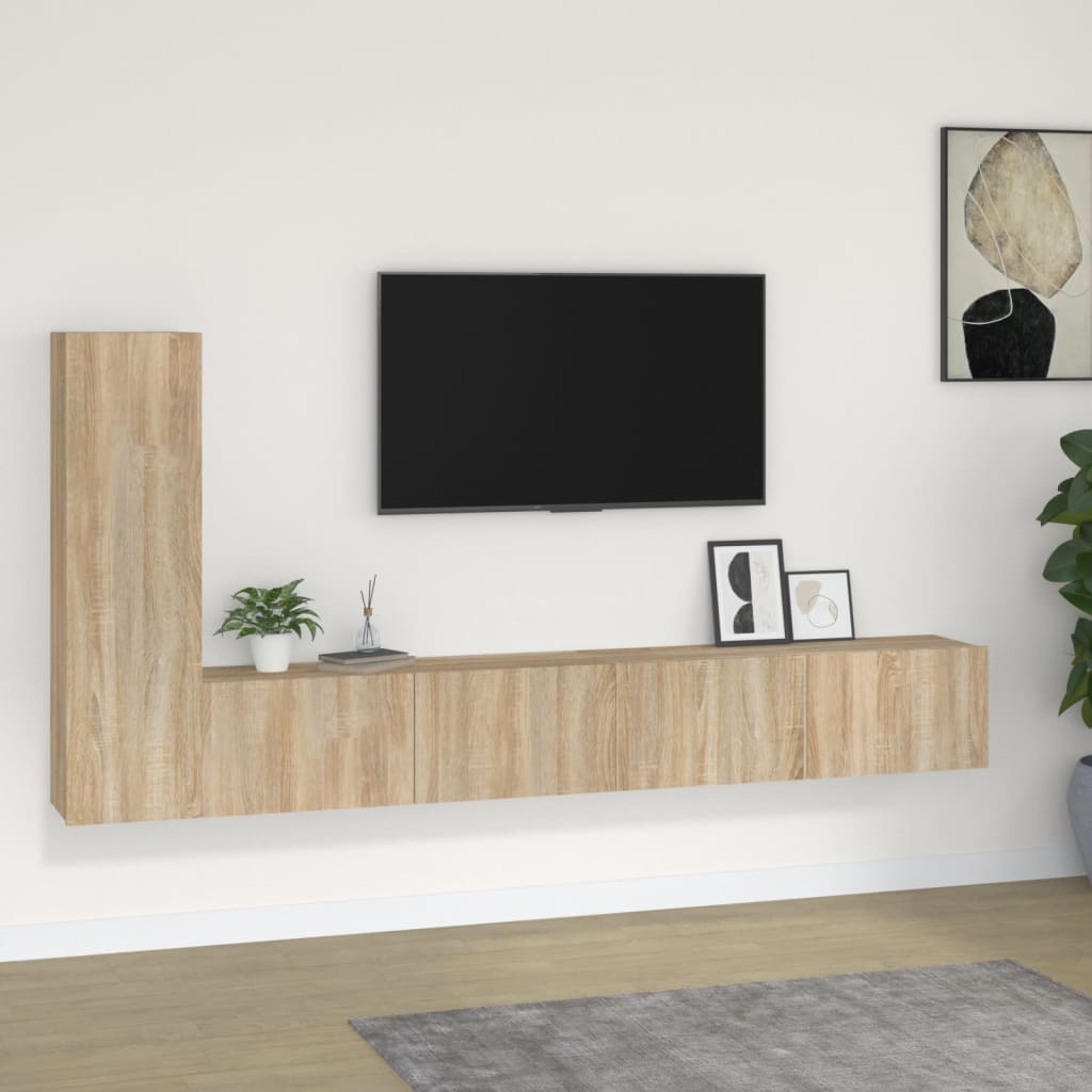 Ensemble de meubles TV 3 pcs Chêne sonoma Bois d'ingénierie - XIOS