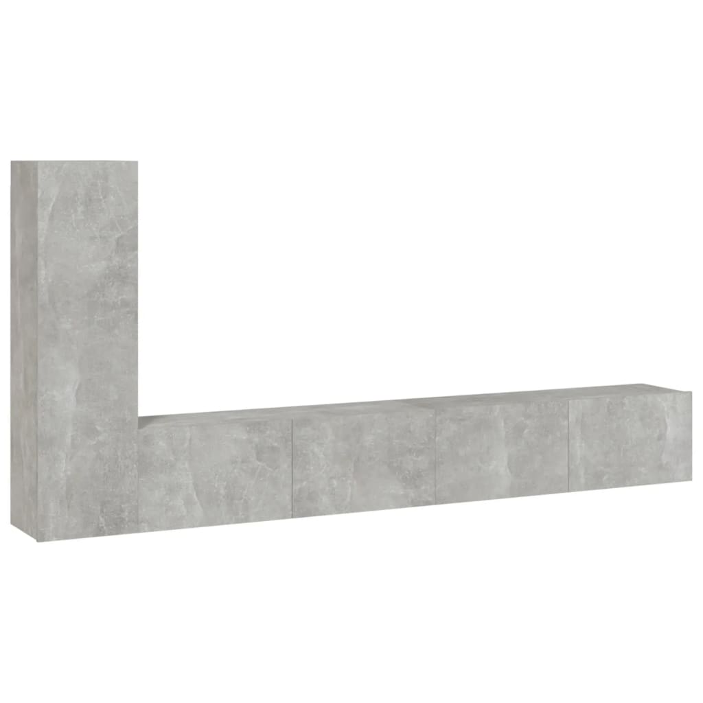 Ensemble de meubles TV 3 pcs Gris béton Bois d'ingénierie - XIOS